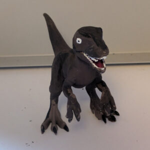 Detailed hand painted Velociraptor figure