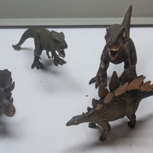 Detailed Dinosaur Herd of 4  Prehistoric Animals